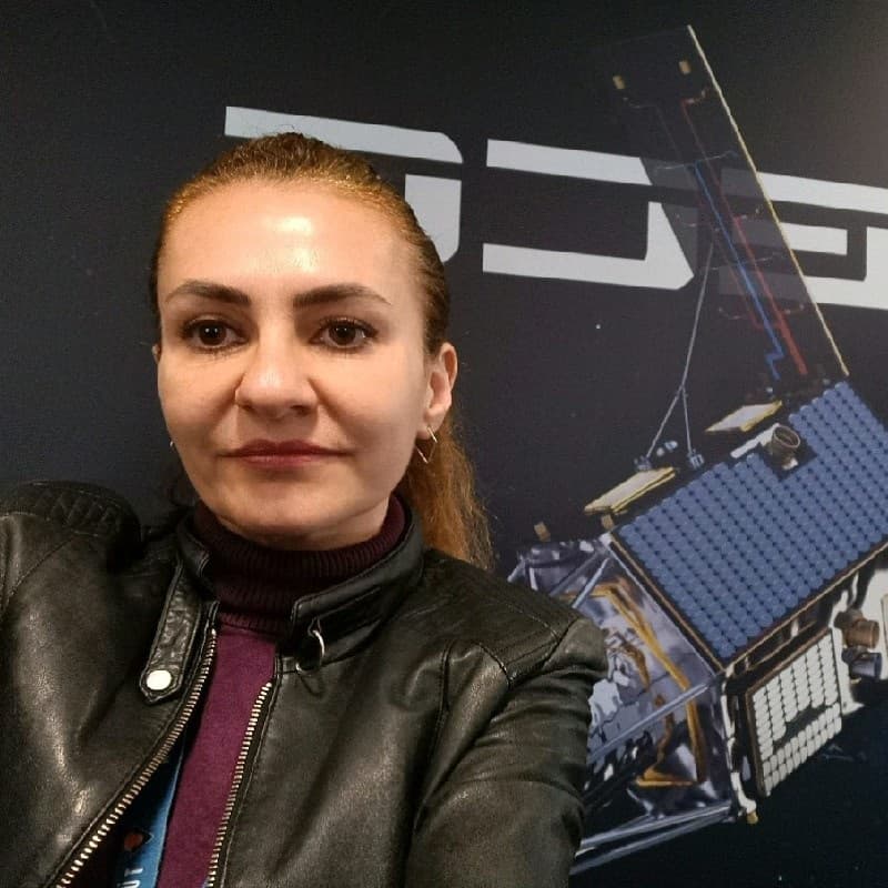 Kubra Terzioglu at a satellite exhibit